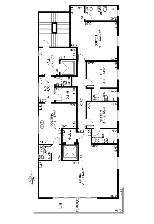 Apartamento à venda com 3 quartos, 163m² - Foto 8