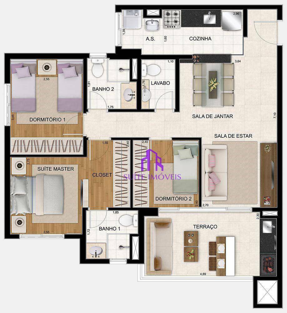 Apartamento à venda com 2 quartos, 68m² - Foto 37