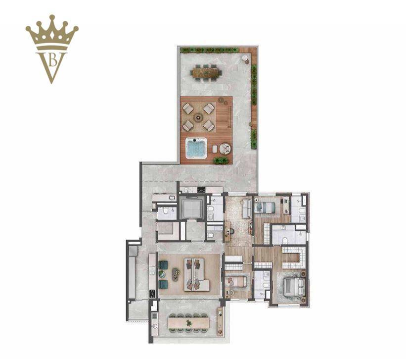 Apartamento à venda com 4 quartos, 292m² - Foto 9