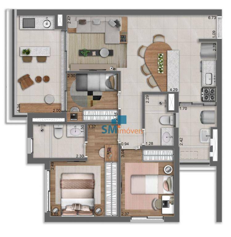 Apartamento à venda com 2 quartos, 61m² - Foto 13