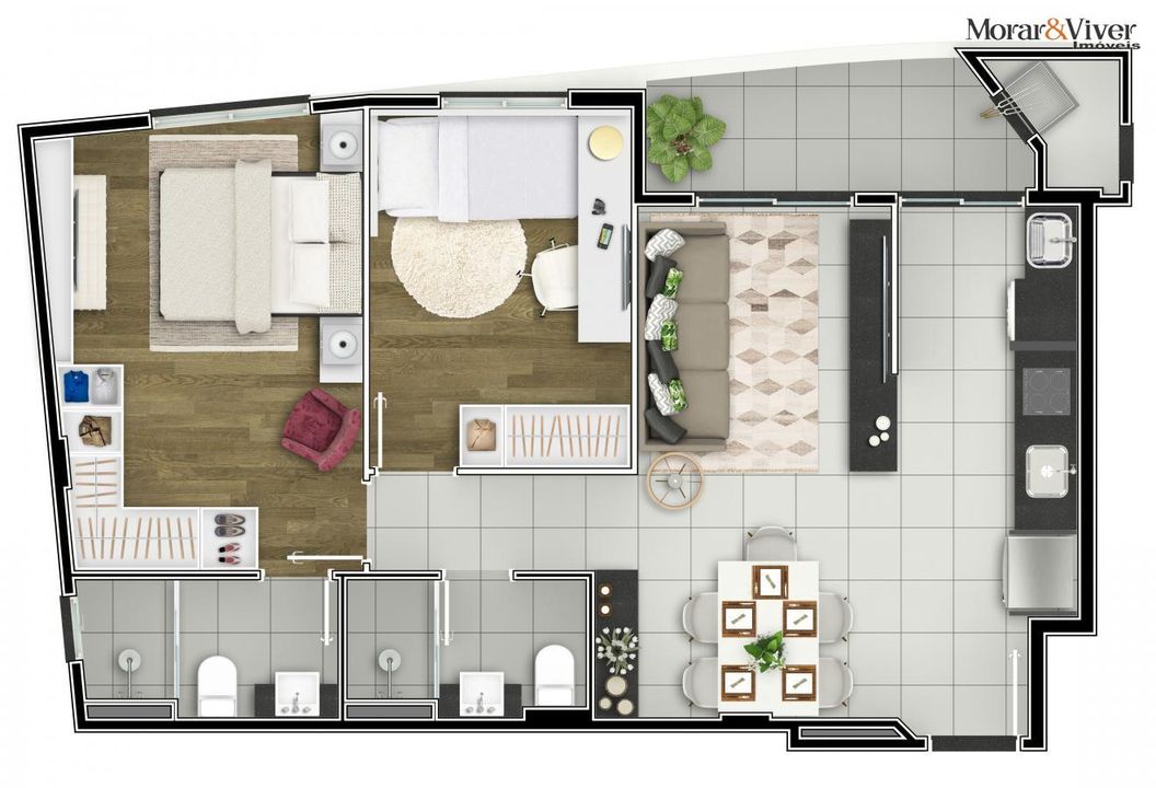 Apartamento à venda com 2 quartos, 59m² - Foto 8