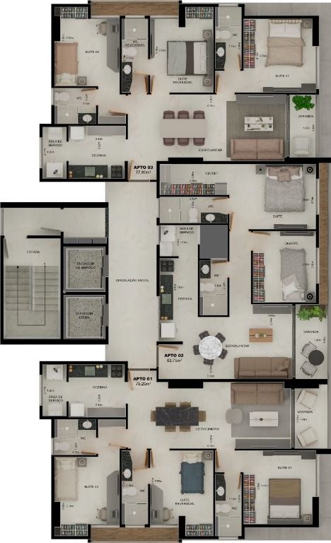 Apartamento à venda com 3 quartos, 79m² - Foto 26