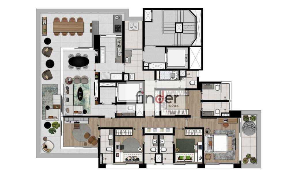 Apartamento à venda com 3 quartos, 231m² - Foto 6