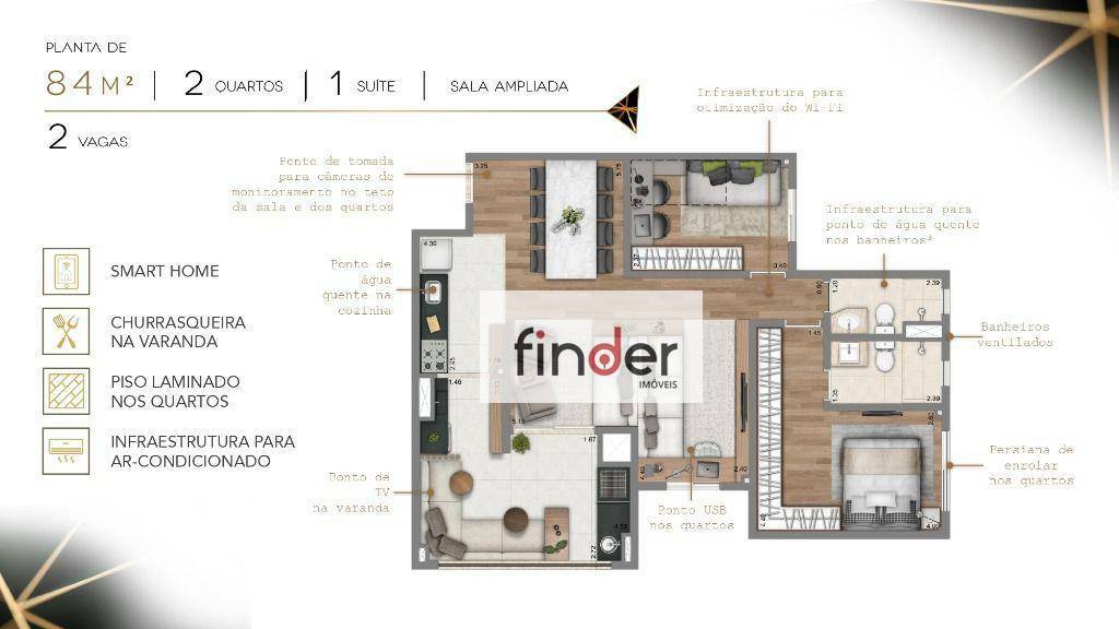 Apartamento à venda com 2 quartos, 68m² - Foto 82