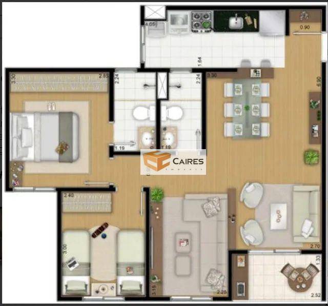 Apartamento à venda com 2 quartos, 66m² - Foto 9