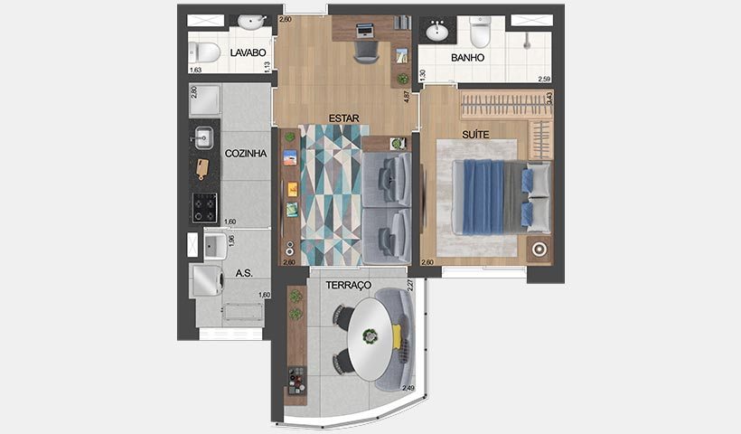 Apartamento à venda com 1 quarto, 49m² - Foto 11