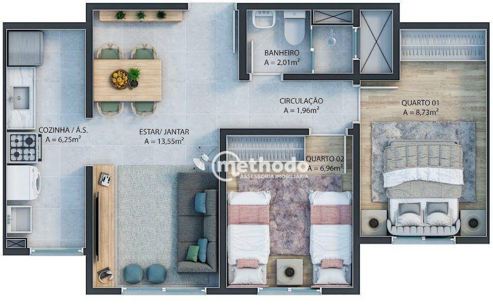 Apartamento à venda com 2 quartos, 46m² - Foto 11