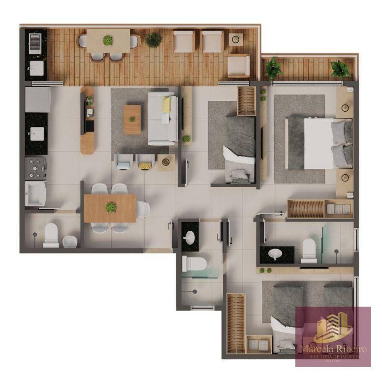Apartamento, 3 quartos, 75 m² - Foto 2