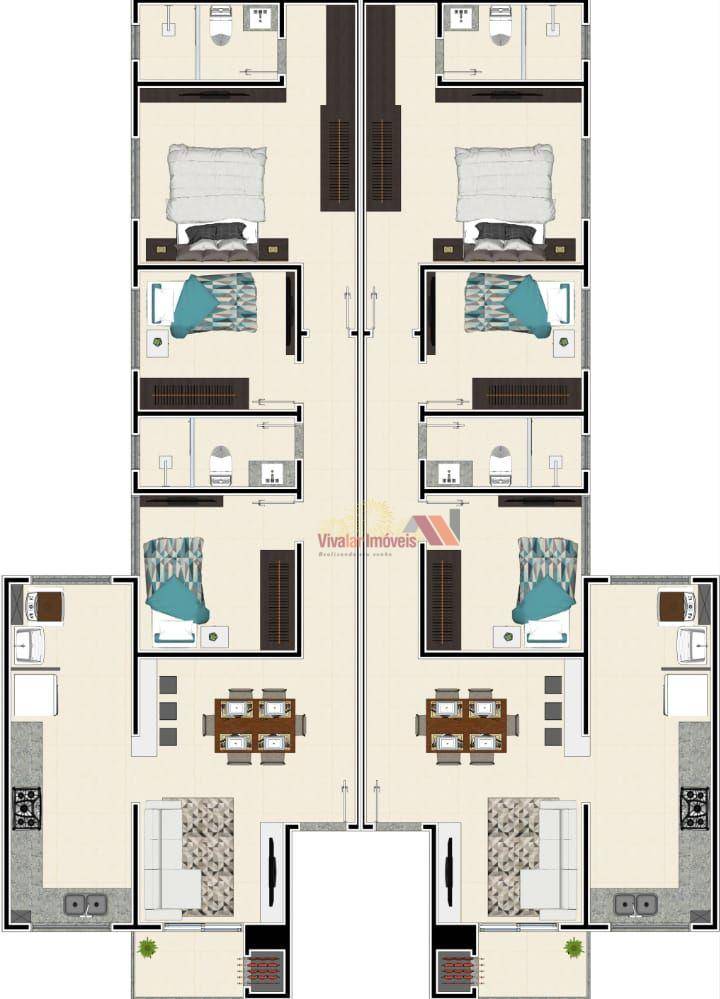 Apartamento à venda com 3 quartos, 80m² - Foto 2