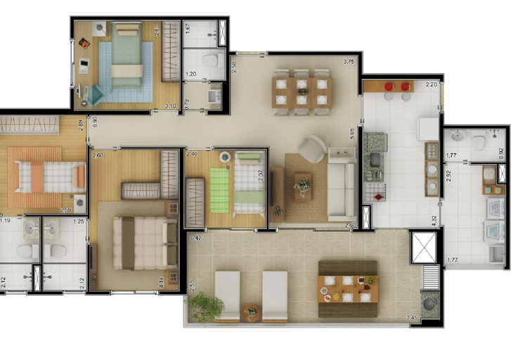 Apartamento à venda com 4 quartos, 113m² - Foto 3