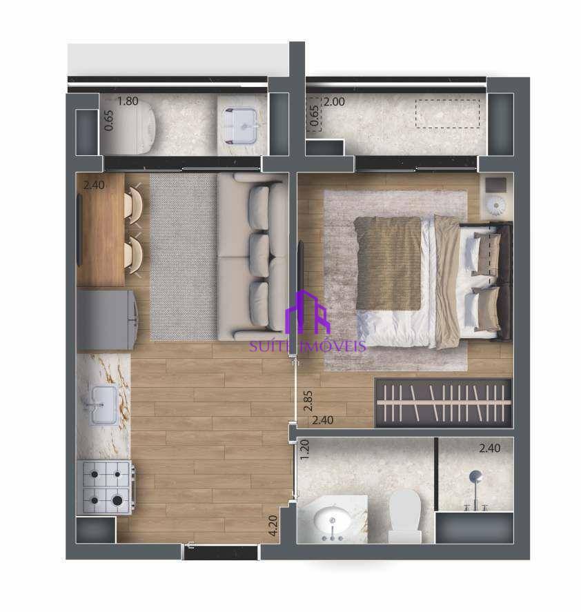 Apartamento à venda com 1 quarto, 27m² - Foto 29