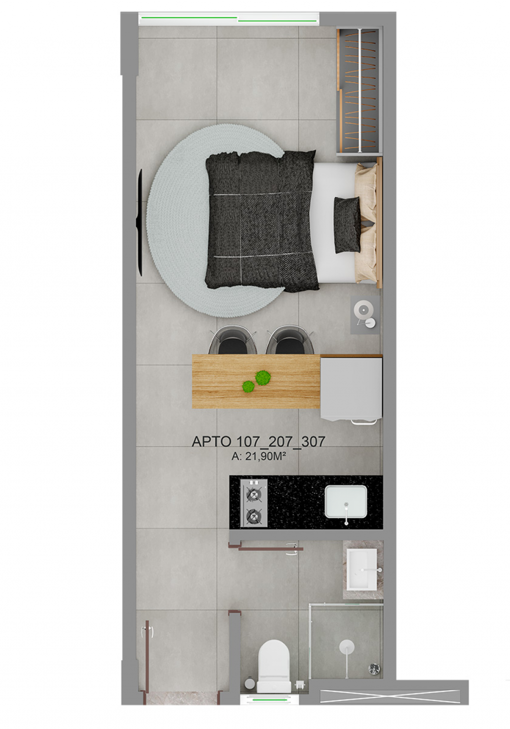 Apartamento à venda com 1 quarto, 22m² - Foto 13