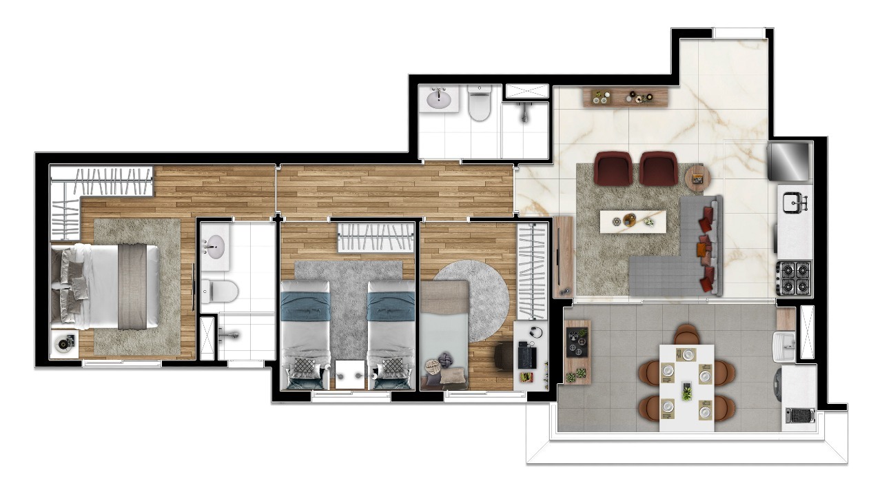 Apartamento à venda com 2 quartos, 68m² - Foto 8