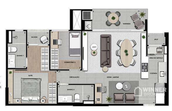 Apartamento à venda com 2 quartos, 87m² - Foto 5