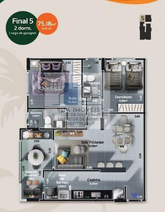 Apartamento à venda com 2 quartos, 75m² - Foto 28