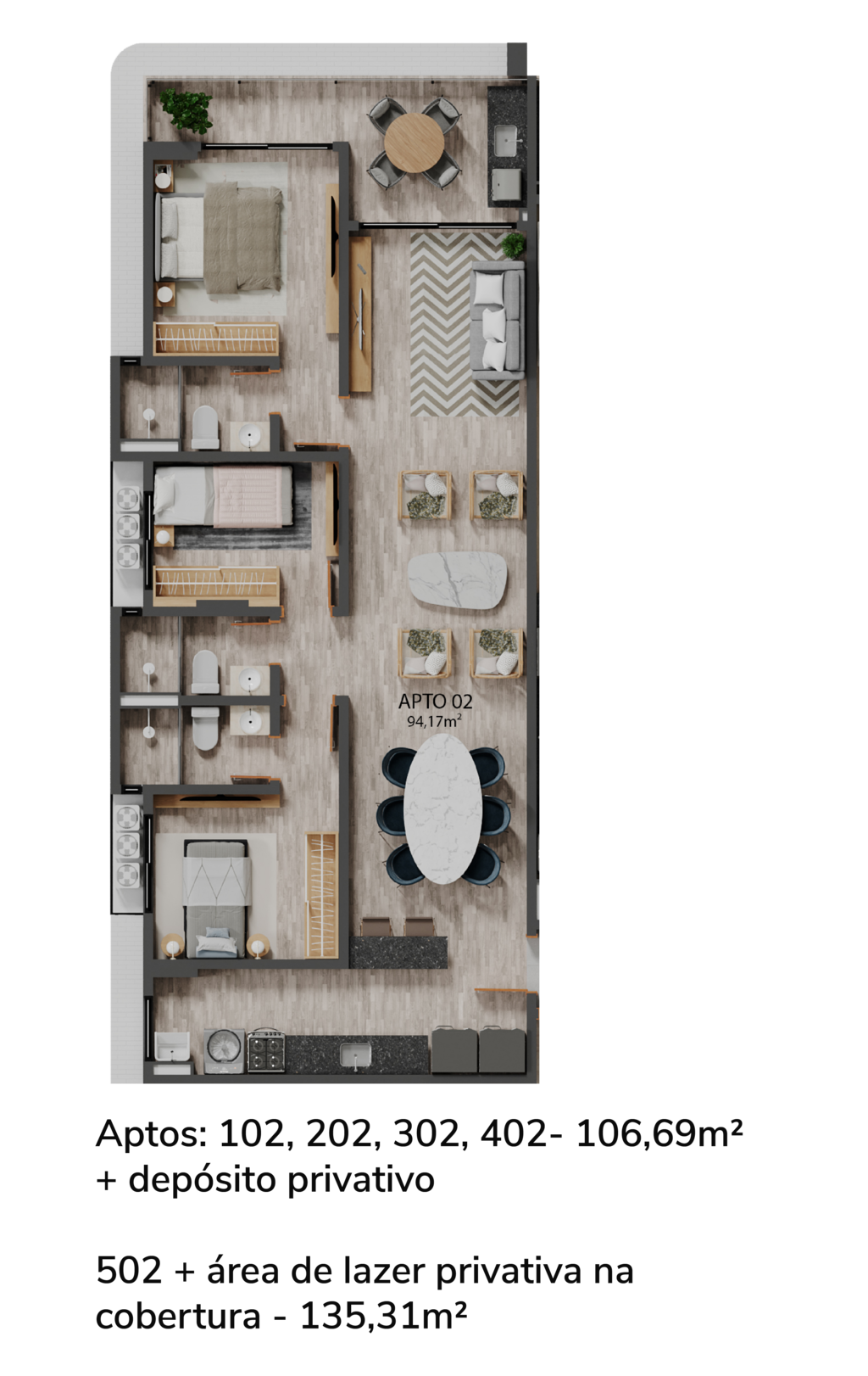 Apartamento à venda com 3 quartos, 10635m² - Foto 36