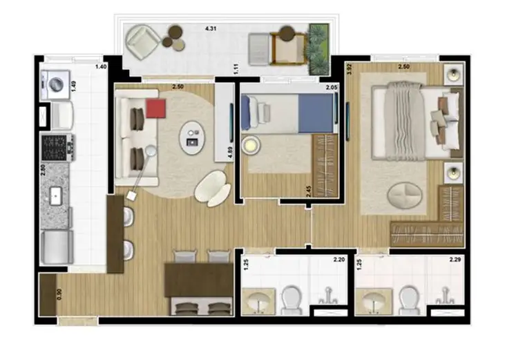 Apartamento à venda com 2 quartos, 55m² - Foto 5