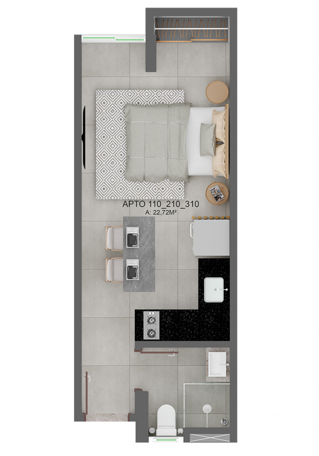 Apartamento à venda com 1 quarto, 22m² - Foto 19