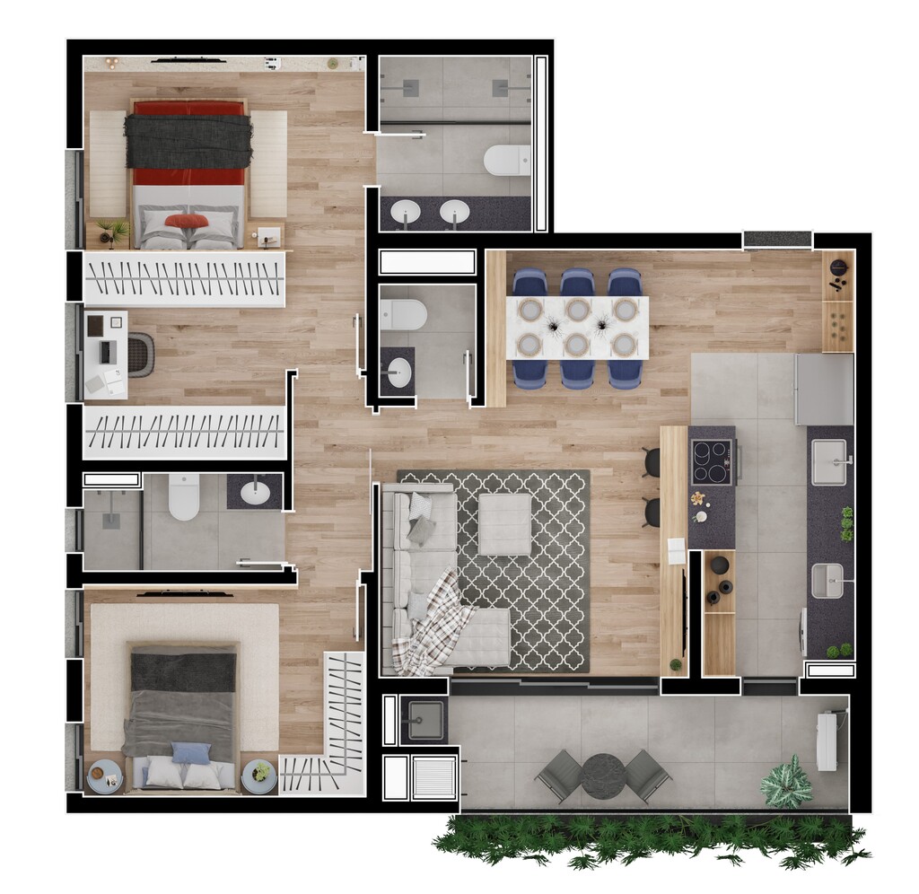 Apartamento à venda com 2 quartos, 57m² - Foto 33