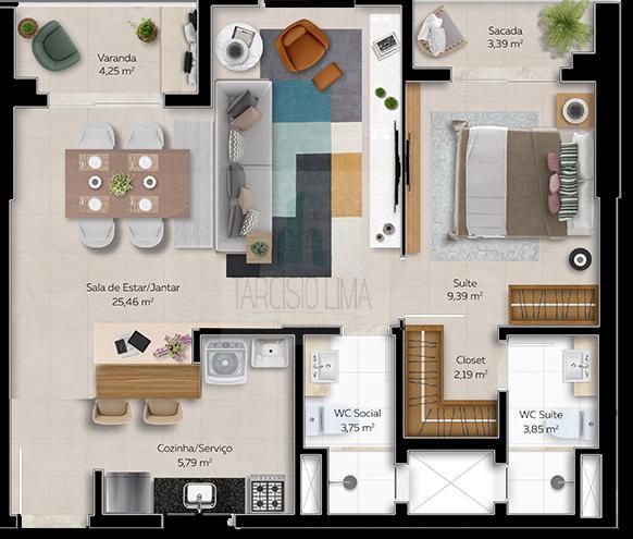 Apartamento à venda com 2 quartos, 65m² - Foto 25