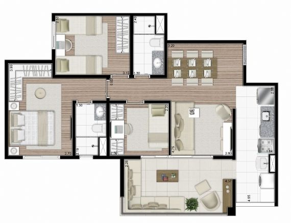 Apartamento à venda com 2 quartos, 76m² - Foto 5