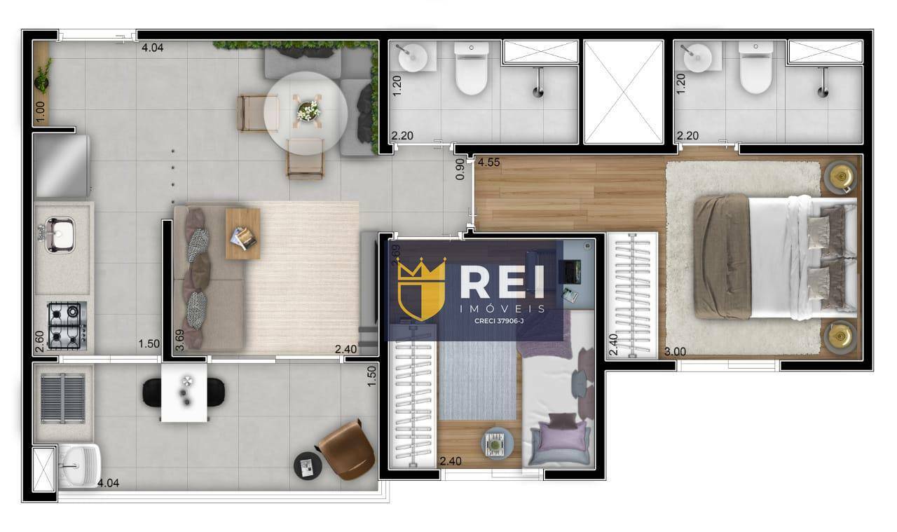 Apartamento, 2 quartos, 47 m² - Foto 44