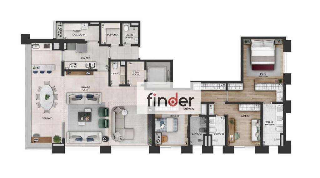 Apartamento à venda com 3 quartos, 189m² - Foto 45