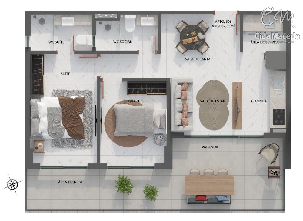 Apartamento à venda com 2 quartos, 66m² - Foto 34