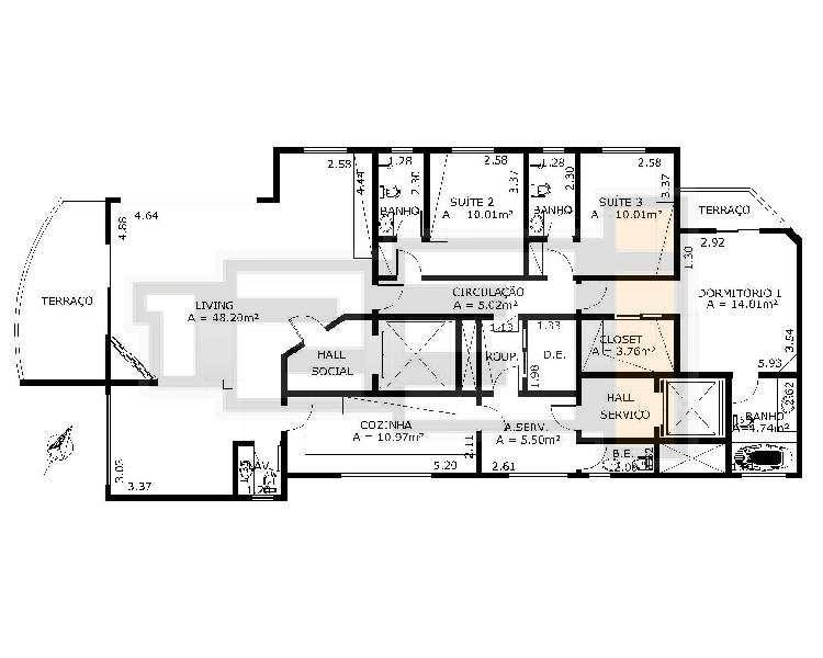 Apartamento à venda com 3 quartos, 180m² - Foto 6