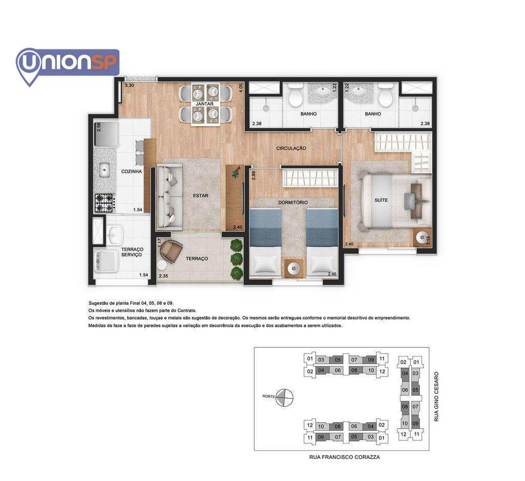 Apartamento à venda com 3 quartos, 62m² - Foto 24