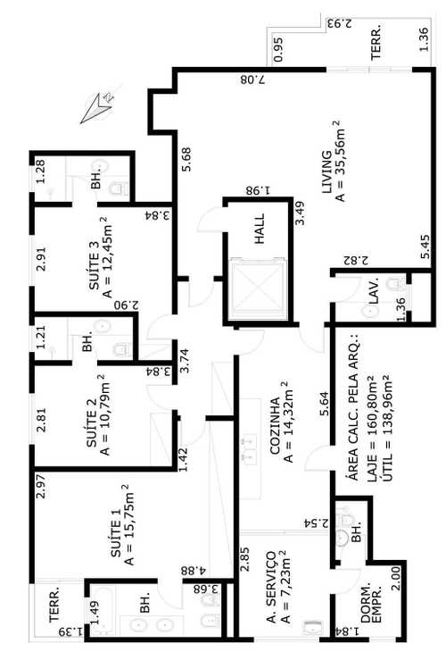 Apartamento à venda com 3 quartos, 170m² - Foto 4