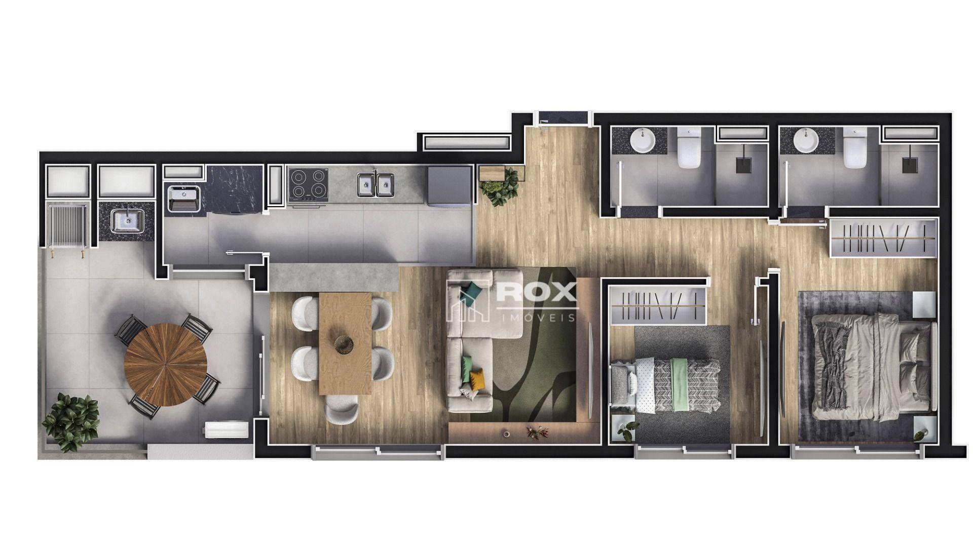 Apartamento à venda com 2 quartos, 66m² - Foto 3