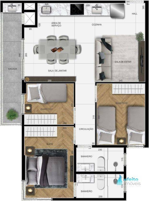 Apartamento à venda com 3 quartos, 66m² - Foto 15