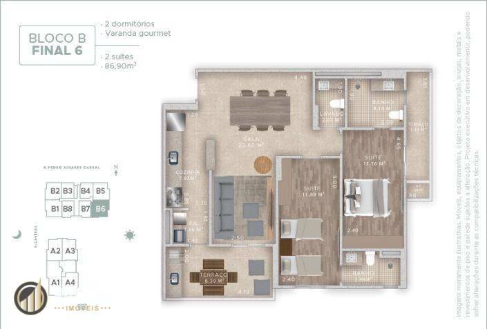 Apartamento à venda com 2 quartos, 91m² - Foto 58