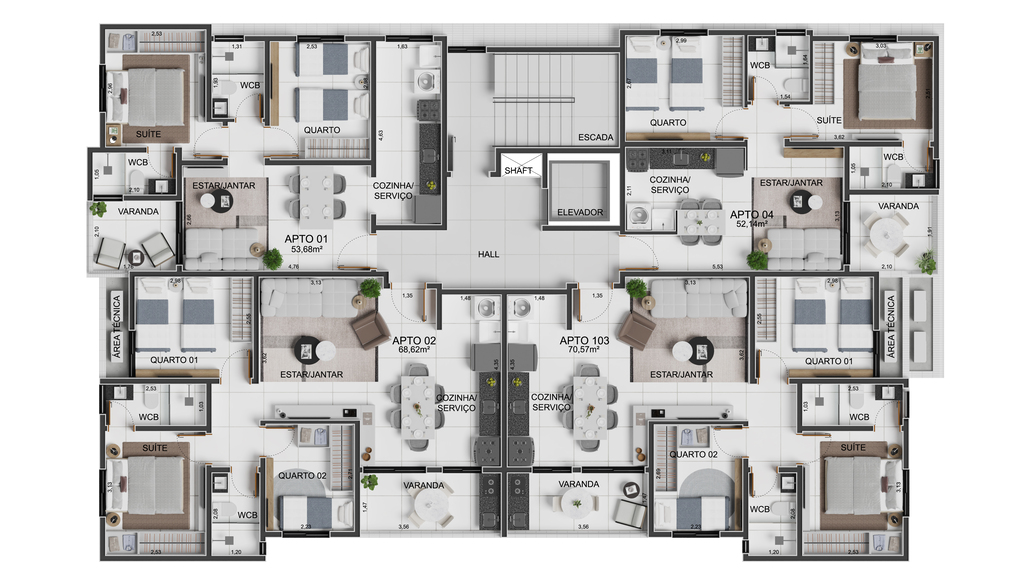 Apartamento à venda com 2 quartos, 53m² - Foto 13