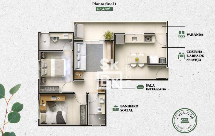 Apartamento à venda com 2 quartos, 62m² - Foto 25