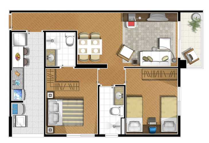 Apartamento à venda com 2 quartos, 54m² - Foto 3