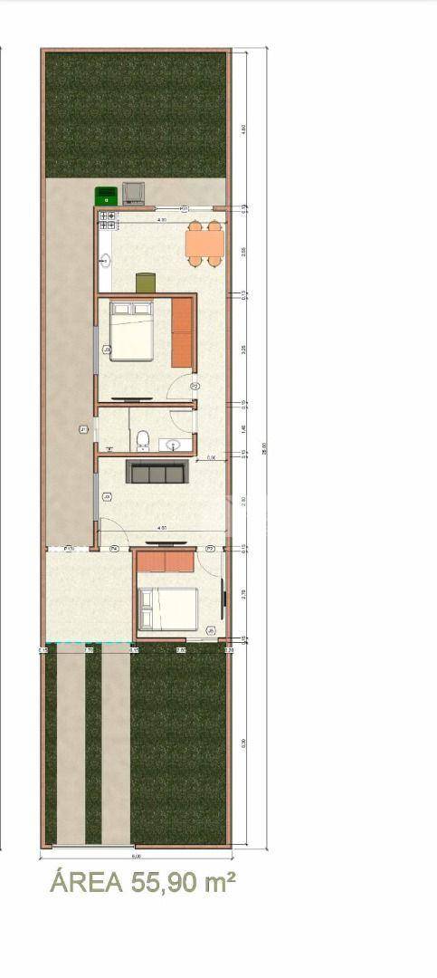 Casa, 2 quartos, 55 m² - Foto 2