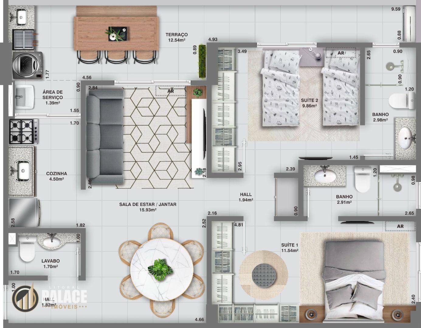 Apartamento à venda com 2 quartos, 75m² - Foto 46