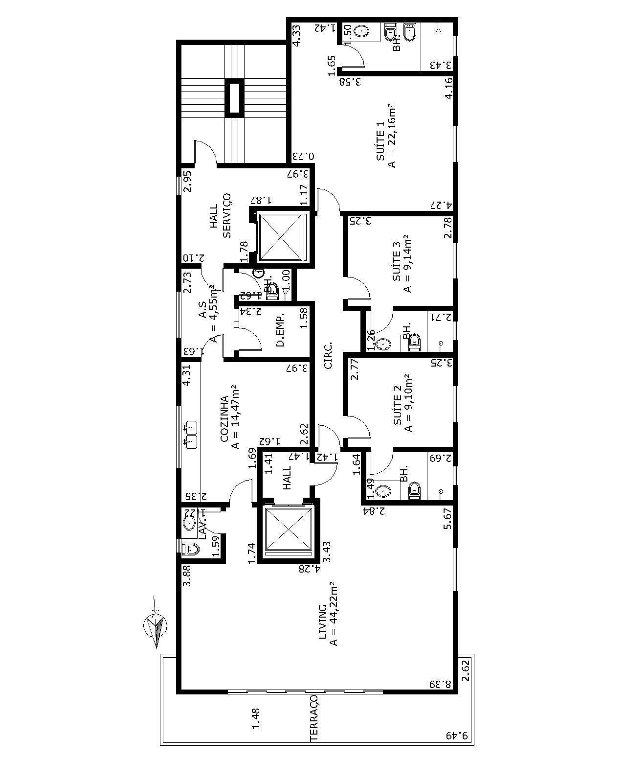 Apartamento à venda com 3 quartos, 163m² - Foto 6