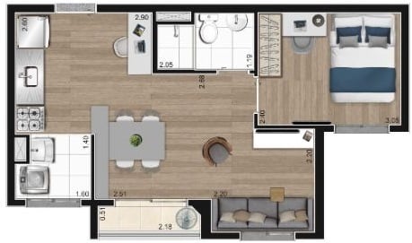 Apartamento à venda com 2 quartos, 42m² - Foto 16