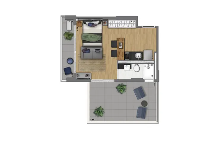 Apartamento à venda com 1 quarto, 45m² - Foto 4