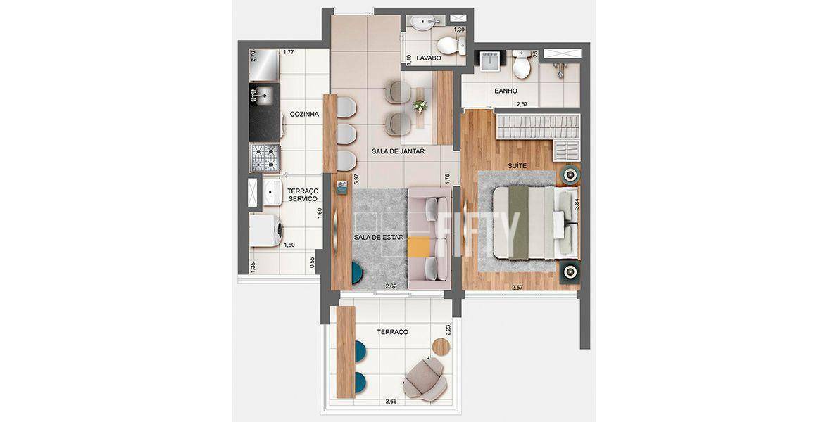 Apartamento à venda e aluguel com 1 quarto, 26m² - Foto 47