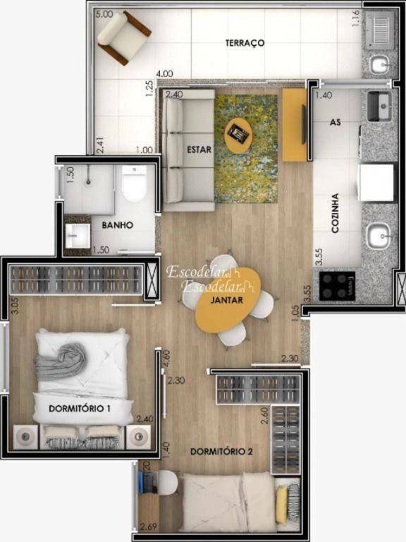 Apartamento à venda com 2 quartos, 47m² - Foto 29