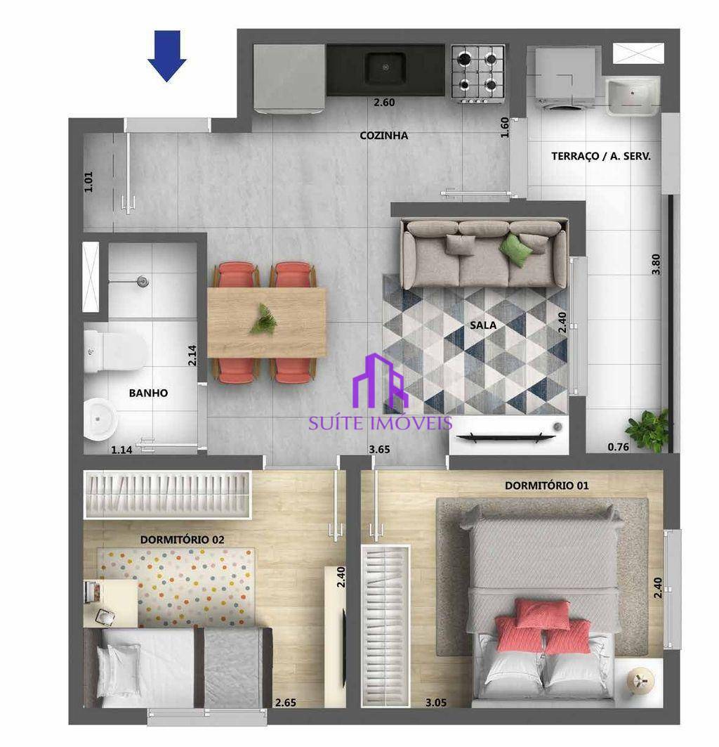 Apartamento à venda com 2 quartos, 34m² - Foto 25