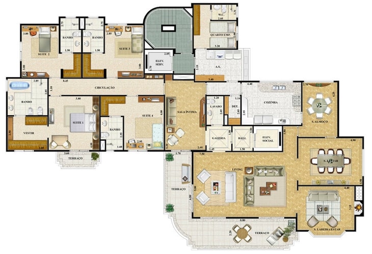 Apartamento à venda com 4 quartos, 632m² - Foto 9