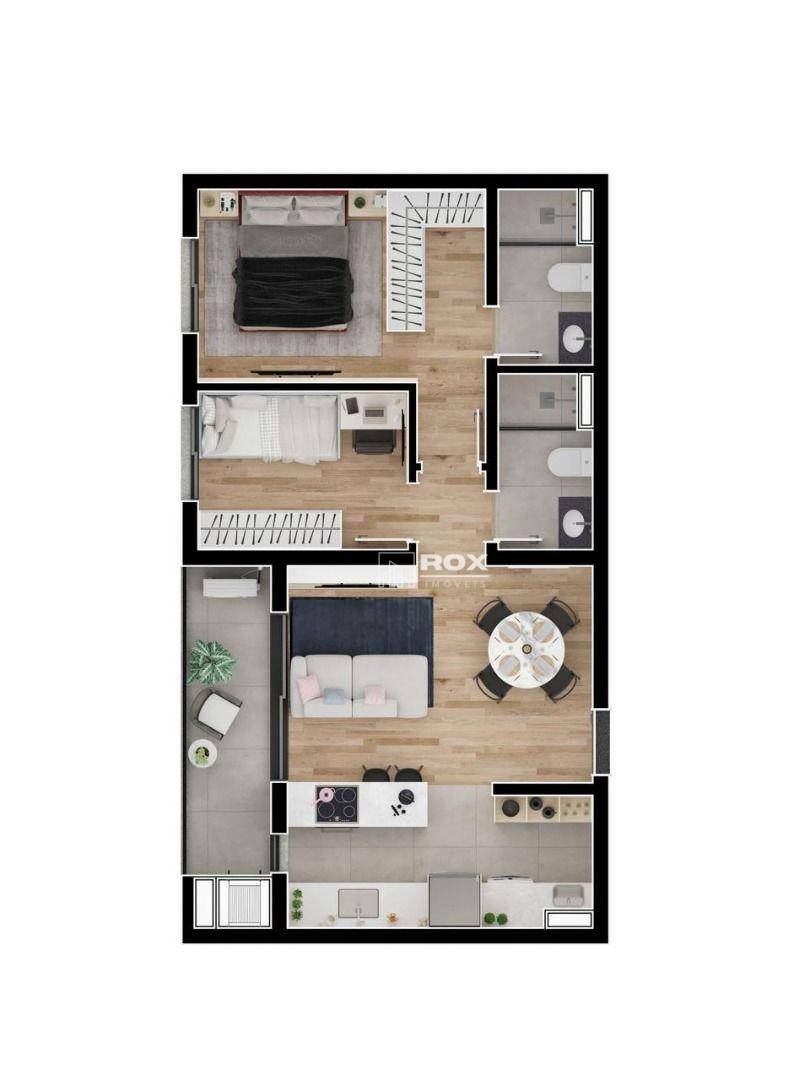 Apartamento à venda com 2 quartos, 57m² - Foto 3