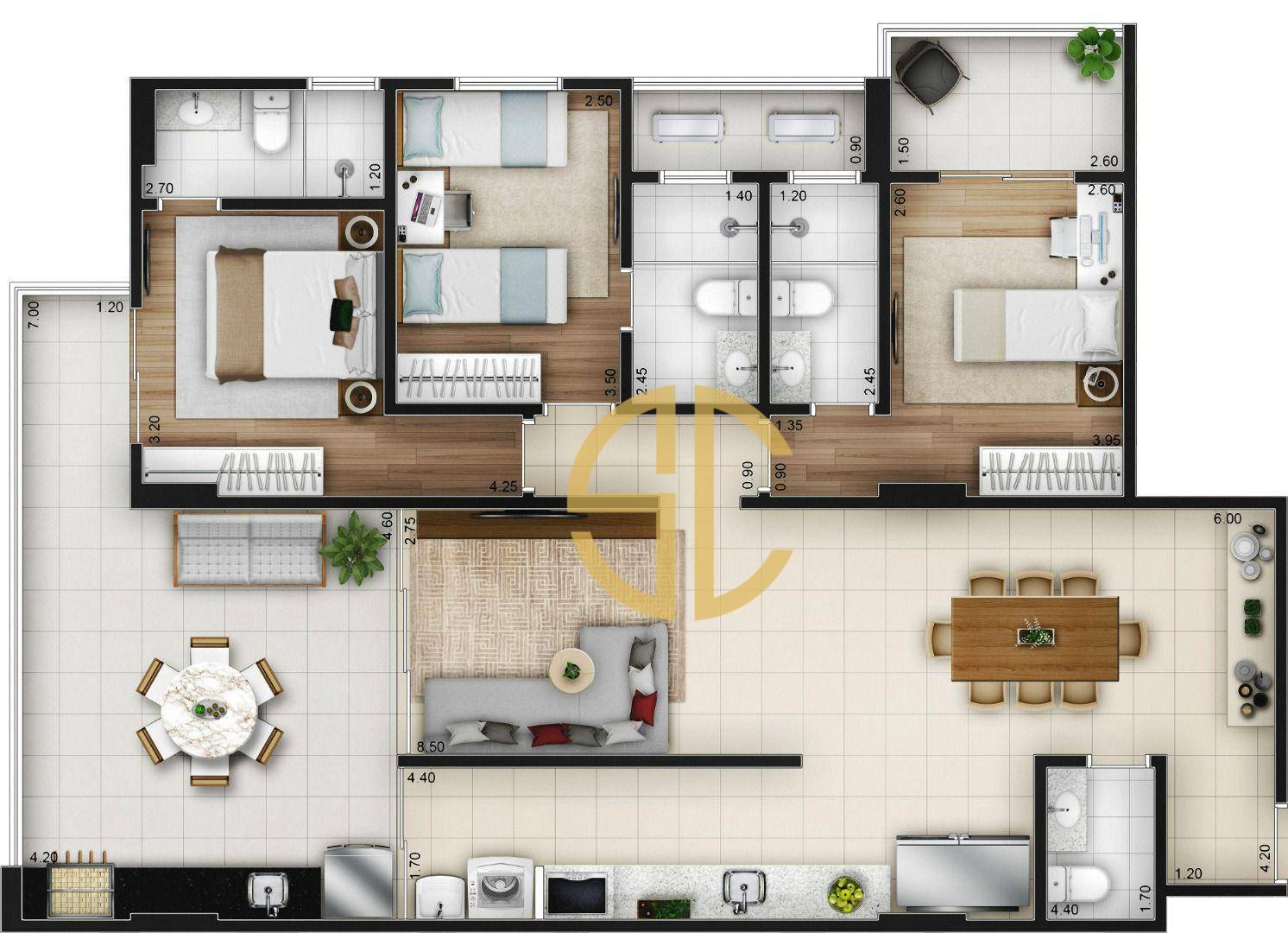 Apartamento à venda com 3 quartos, 126m² - Foto 16