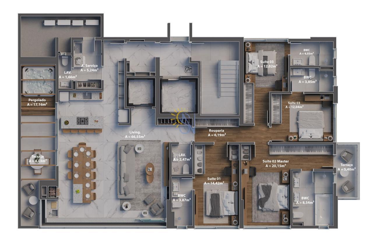 Apartamento à venda com 4 quartos, 190m² - Foto 34