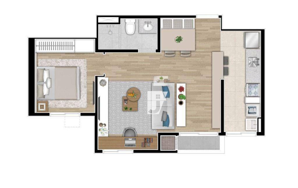 Apartamento à venda com 1 quarto, 44m² - Foto 19